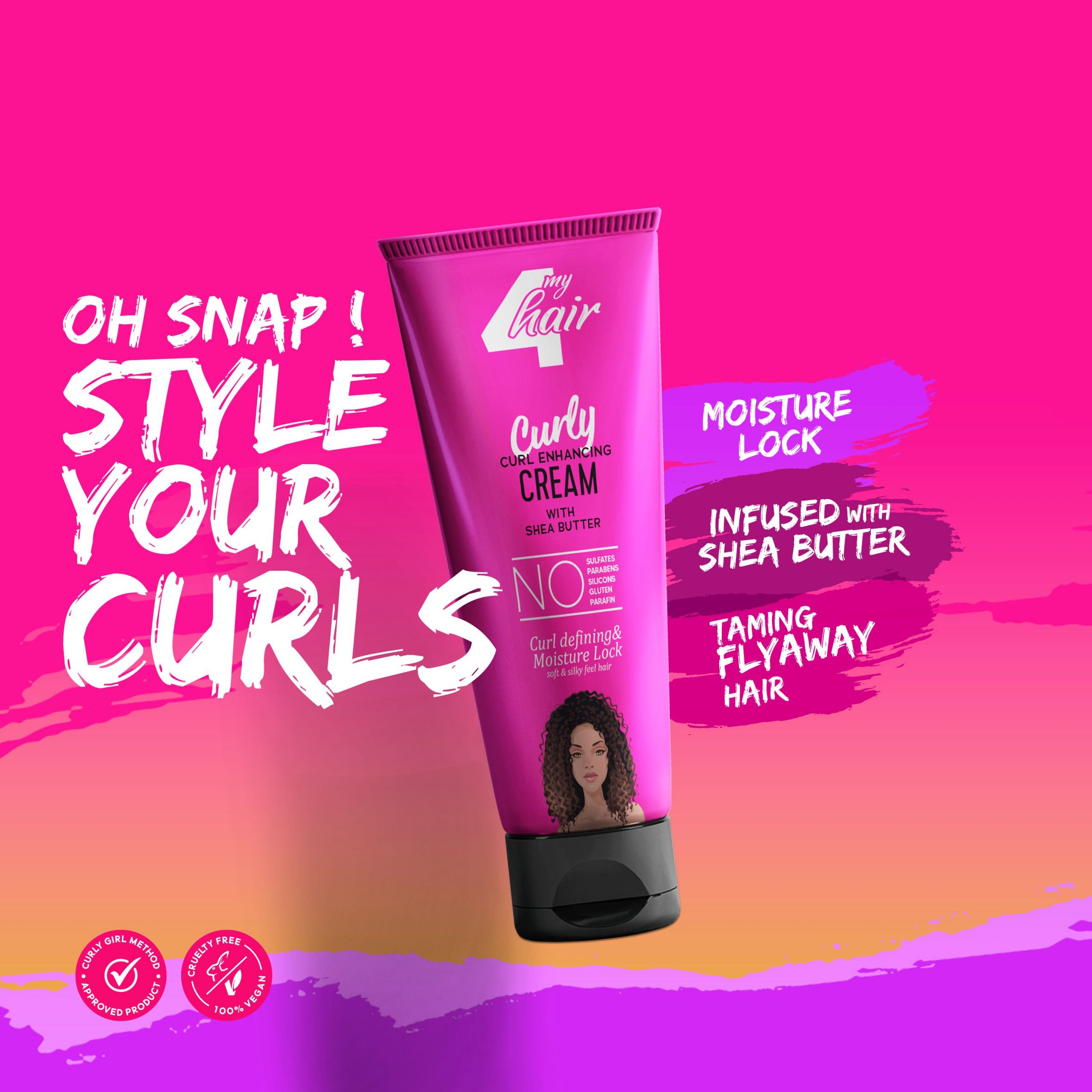 curl enhancing cream by 4myhair brand
